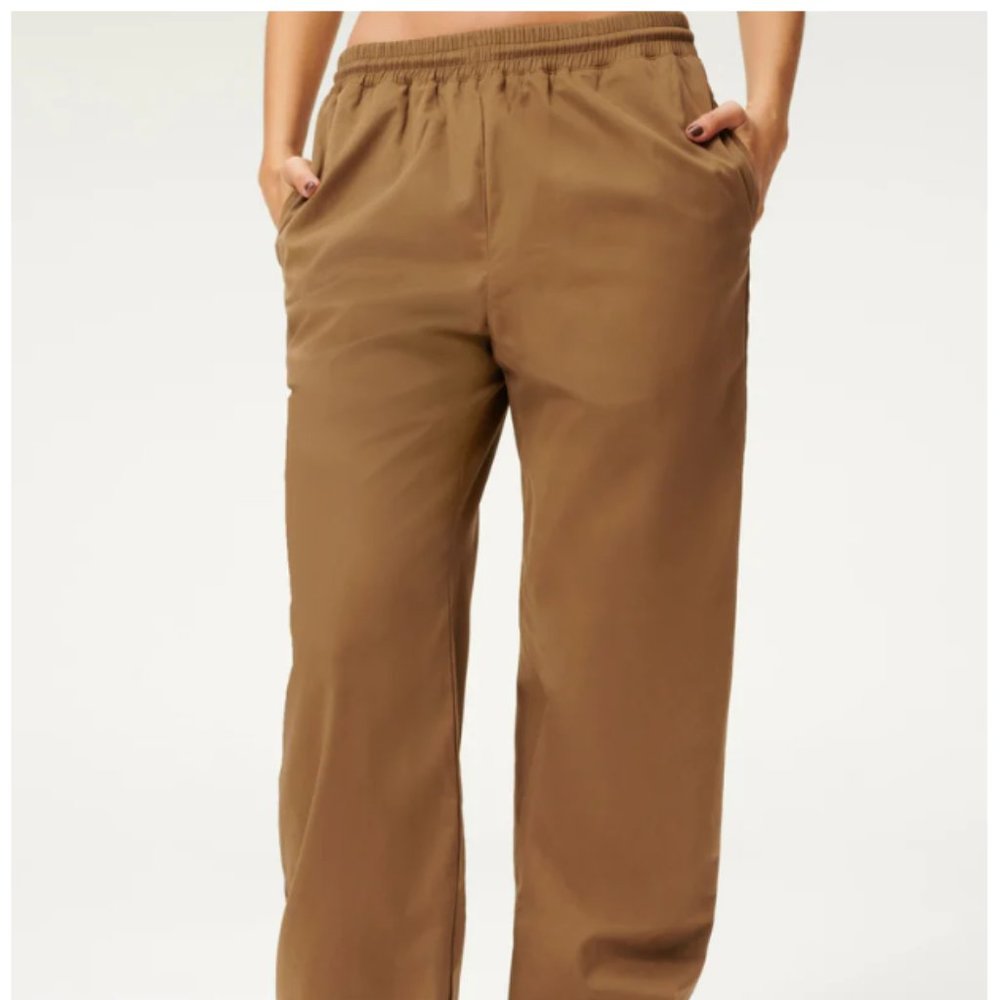 Good American Sueded Track Jogger Sepia Womens